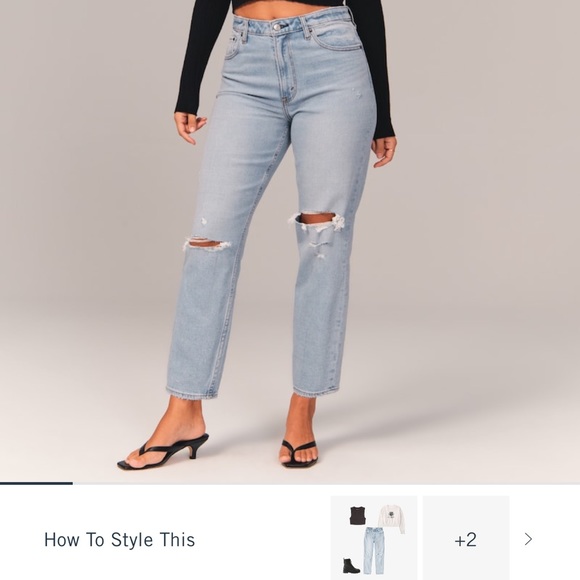 Abercrombie & Fitch Denim - A&F The Mom High Rise CURVE LOVE ❤️